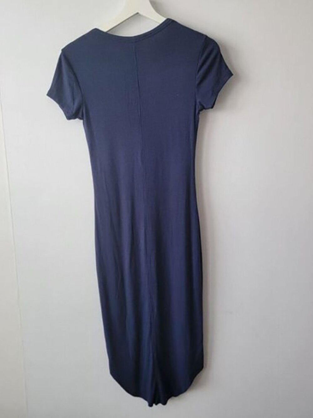 Wilfred Free womens shirt dress size XS Aritzia blue v-neck knit short sleeve - Picture 6 of 7